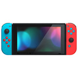 eXtremeRate Replacement Controller ABXY Direction Home Capture + - Jelly Buttons, Two-Tone New Hope Red & Blue & Clear with Symbols Action Face Keys for Nintendo Switch & Switch OLED Joy-con - JoyCon NOT Included - AJ7011