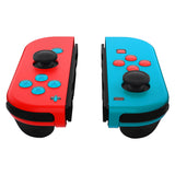 eXtremeRate Replacement Controller ABXY Direction Home Capture + - Jelly Buttons, Two-Tone New Hope Red & Blue & Clear with Symbols Action Face Keys for Nintendo Switch & Switch OLED Joy-con - JoyCon NOT Included - AJ7011