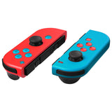 eXtremeRate Replacement Controller ABXY Direction Home Capture + - Jelly Buttons, Two-Tone New Hope Red & Blue & Clear with Symbols Action Face Keys for Nintendo Switch & Switch OLED Joy-con - JoyCon NOT Included - AJ7011