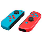 eXtremeRate Replacement Controller ABXY Direction Home Capture + - Jelly Buttons, Two-Tone New Hope Red & Blue & Clear with Symbols Action Face Keys for Nintendo Switch & Switch OLED Joy-con - JoyCon NOT Included - AJ7011