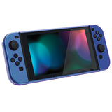 PlayVital UPGRADED Glossy Dockable Case Grip Cover for NS Switch, Ergonomic Protective Case for NS Switch, Separable Protector Hard Shell for Joycon - Chameleon Purple Blue - ANSP3001