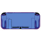 PlayVital UPGRADED Glossy Dockable Case Grip Cover for NS Switch, Ergonomic Protective Case for NS Switch, Separable Protector Hard Shell for Joycon - Chameleon Purple Blue - ANSP3001