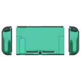 PlayVital UPGRADED Glossy Dockable Case Grip Cover for NS Switch, Ergonomic Protective Case for NS Switch, Separable Protector Hard Shell for Joycon - Chameleon Green Purple - ANSP3002