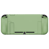 PlayVital UPGRADED Dockable Case Grip Cover for NS Switch, Ergonomic Protective Case for NS Switch, Separable Protector Hard Shell for Joycon - Matcha Green - ANSP3005