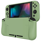 PlayVital UPGRADED Dockable Case Grip Cover for NS Switch, Ergonomic Protective Case for NS Switch, Separable Protector Hard Shell for Joycon - Matcha Green - ANSP3005