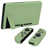 PlayVital UPGRADED Dockable Case Grip Cover for NS Switch, Ergonomic Protective Case for NS Switch, Separable Protector Hard Shell for Joycon - Matcha Green - ANSP3005