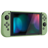 PlayVital UPGRADED Dockable Case Grip Cover for NS Switch, Ergonomic Protective Case for NS Switch, Separable Protector Hard Shell for Joycon - Matcha Green - ANSP3005