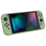 PlayVital UPGRADED Dockable Case Grip Cover for NS Switch, Ergonomic Protective Case for NS Switch, Separable Protector Hard Shell for Joycon - Matcha Green - ANSP3005