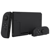 PlayVital UPGRADED Dockable Case Grip Cover for NS Switch, Ergonomic Protective Case for NS Switch, Separable Protector Hard Shell for Joycon - Black - ANSP3006