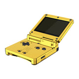 eXtremeRate IPS Ready Upgraded Chrome Gold Glossy Custom Replacement Housing Shell for Gameboy Advance SP GBA SP – Compatible with Both IPS & Standard LCD – Console & Screen NOT Included - ASPD4001