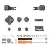 eXtremeRate Classic Gray Custom Full Set Buttons for Gameboy Advance SP, Replacement A B L R Button Power On Off Volume Button D-pad Key for GBA SP Console - Console NOT Included - ASPJ103