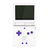 eXtremeRate 16Bits Purple Custom Full Set Buttons for Gameboy Advance SP, Replacement A B L R Button Power On Off Volume Button D-pad Key for GBA SP Console - Console NOT Included - ASPJ107