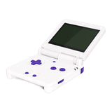 eXtremeRate 16Bits Purple Custom Full Set Buttons for Gameboy Advance SP, Replacement A B L R Button Power On Off Volume Button D-pad Key for GBA SP Console - Console NOT Included - ASPJ107