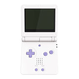 eXtremeRate 16Bits Light Violet Custom Full Set Buttons for Gameboy Advance SP, Replacement A B L R Button Power On Off Volume Button D-pad Key for GBA SP Console - Console NOT Included - ASPJ108