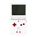 eXtremeRate Scarlet Red Custom Full Set Buttons for Gameboy Advance SP, Replacement A B L R Button Power On Off Volume Button D-pad Key for GBA SP Console - Console NOT Included - ASPJ202