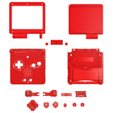 IPS Ready Upgraded eXtremeRate Clear Red Custom Replacement Housing Shell for Gameboy Advance SP GBA SP – Compatible with Both IPS & Standard LCD – Console & Screen NOT Included - ASPM5002