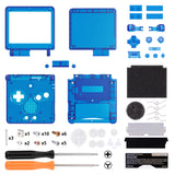 IPS Ready Upgraded eXtremeRate Clear Blue Custom Replacement Housing Shell for Gameboy Advance SP GBA SP – Compatible with Both IPS & Standard LCD – Console & Screen NOT Included - ASPM5004