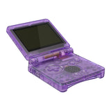 IPS Ready Upgraded eXtremeRate Clear Atomic Purple Custom Replacement Housing Shell for Gameboy Advance SP GBA SP – Compatible with Both IPS & Standard LCD – Console & Screen NOT Included - ASPM5005