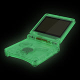 IPS Ready Upgraded eXtremeRate Glow in Dark - Green Custom Replacement Housing Shell for Gameboy Advance SP GBA SP – Compatible with Both IPS & Standard LCD – Console & Screen NOT Included - ASPM5008