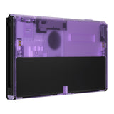 eXtremeRate Clear Atomic Purple Console Back Plate DIY Replacement Housing Shell Case for Nintendo Switch OLED Console – JoyCon Shell & Kickstand NOT Included - BNSOM5002