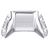 eXtremeRate  Chrome Silver Glossy Custom Bottom Shell with Battery Cover for Xbox Series S/X Controller, Replacement Backplate for Xbox Core Controller - Controller & Side Rails NOT Included - BX3D402