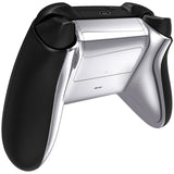 eXtremeRate  Chrome Silver Glossy Custom Bottom Shell with Battery Cover for Xbox Series S/X Controller, Replacement Backplate for Xbox Core Controller - Controller & Side Rails NOT Included - BX3D402