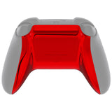 eXtremeRate  Chrome Red Glossy Custom Bottom Shell with Battery Cover for Xbox Series S/X Controller, Replacement Backplate for Xbox Core Controller - Controller & Side Rails NOT Included - BX3D403