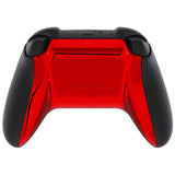 eXtremeRate  Chrome Red Glossy Custom Bottom Shell with Battery Cover for Xbox Series S/X Controller, Replacement Backplate for Xbox Core Controller - Controller & Side Rails NOT Included - BX3D403