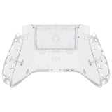 eXtremeRate Clear Custom Bottom Shell with Battery Cover for Xbox Series S/X Controller, DIY Replacement Backplate Cover for Xbox Core Controller Model 1914 - Controller & Side Rails NOT Included - BX3M501