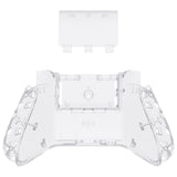 eXtremeRate Clear Custom Bottom Shell with Battery Cover for Xbox Series S/X Controller, DIY Replacement Backplate Cover for Xbox Core Controller Model 1914 - Controller & Side Rails NOT Included - BX3M501