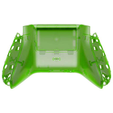 eXtremeRate Clear Green Custom Bottom Shell with Battery Cover for Xbox Series S/X Controller, DIY Replacement Backplate Cover for Xbox Core Controller Model 1914 - Controller & Side Rails NOT Included - BX3M503