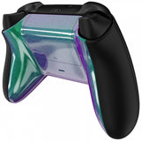 eXtremeRate Chameleon Green Purple Glossy Custom Bottom Shell w/ Battery Cover for Xbox Series S/X Controller - Controller & Side Rails NOT Included - BX3P302