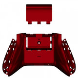 eXtremeRate Scarlet Red Soft Touch Replacement Back Shell w/ Battery Cover for Xbox Series S/X Controller - Controller & Side Rails NOT Included - BX3P303