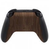 eXtremeRate Wood Grain Soft Touch Replacement Back Shell w/ Battery Cover for Xbox Series S/X Controller - Controller & Side Rails NOT Included - BX3S215