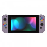 eXtremeRate Dark Grayish Violet Soft Touch Grip Joycon Handheld Controller Housing with ABXY Direction Buttons, DIY Replacement Shell Case for NS Switch JoyCon & OLED JoyCon – Console Shell NOT Included - CP327