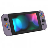 eXtremeRate Dark Grayish Violet Soft Touch Grip Joycon Handheld Controller Housing with ABXY Direction Buttons, DIY Replacement Shell Case for NS Switch JoyCon & OLED JoyCon – Console Shell NOT Included - CP327