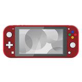 eXtremeRate Soft Touch Scarlet Red DIY Replacement Shell for Nintendo Switch Lite, NSL Handheld Controller Housing w/ Screen Protector, Custom Case Cover for Nintendo Switch Lite - DLP303