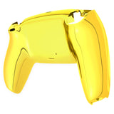 eXtremeRate Chrome Gold Glossy Custom Back Housing Bottom Shell Compatible with ps5 Controller, Replacement Back Shell Cover Compatible with ps5 Controller - DPFD4001