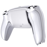 eXtremeRate Chrome Silver Glossy Custom Back Housing Bottom Shell Compatible with ps5 Controller, Replacement Back Shell Cover Compatible with ps5 Controller - DPFD4002