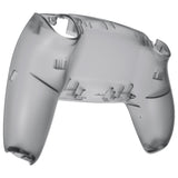 eXtremeRate Clear Black Custom Back Housing Bottom Shell Compatible with ps5 Controller, Replacement Back Shell Cover Compatible with ps5 Controller - DPFM5007