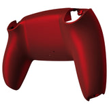 eXtremeRate Scarlet Red Soft Touch Custom Back Housing Bottom Shell Compatible with ps5 Controller, Replacement Back Shell Cover Compatible with ps5 Controller - DPFP3003