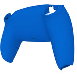 eXtremeRate Blue Soft Touch Custom Back Housing Bottom Shell Compatible with ps5 Controller, Replacement Back Shell Cover Compatible with ps5 Controller - DPFP3005