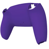 eXtremeRate Purple Soft Touch Custom Back Housing Bottom Shell Compatible with ps5 Controller, Replacement Back Shell Cover Compatible with ps5 Controller - DPFP3007