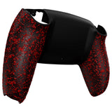 eXtremeRate Textured Red Custom Back Housing Bottom Shell Compatible with ps5 Controller, Replacement Back Shell Cover Compatible with ps5 Controller - DPFP3015