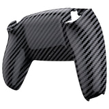 eXtremeRate Graphite Carbon Fiber Pattern Custom Back Housing Bottom Shell Compatible with ps5 Controller, Replacement Back Shell Cover Compatible with ps5 Controller - DPFS2002