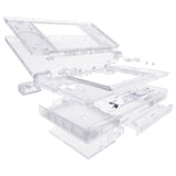 eXtremeRate Clear Replacement Full Housing Shell for Nintendo DS Lite, Custom Handheld Console Case Cover with Buttons, Screen Lens for Nintendo DS Lite NDSL - Console NOT Included - DSLM5001