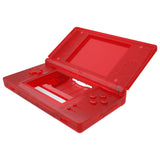 eXtremeRate Clear Red Replacement Full Housing Shell for Nintendo DS Lite, Custom Handheld Console Case Cover with Buttons, Screen Lens for Nintendo DS Lite NDSL - Console NOT Included - DSLM5002