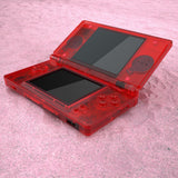 eXtremeRate Clear Red Replacement Full Housing Shell for Nintendo DS Lite, Custom Handheld Console Case Cover with Buttons, Screen Lens for Nintendo DS Lite NDSL - Console NOT Included - DSLM5002