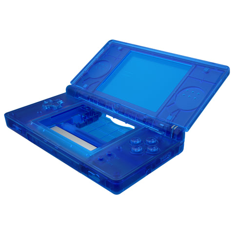 eXtremeRate Clear Blue Replacement Full Housing Shell for Nintendo DS Lite, Custom Handheld Console Case Cover with Buttons, Screen Lens for Nintendo DS Lite NDSL - Console NOT Included - DSLM5004