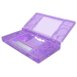 eXtremeRate Clear  Atomic Purple Replacement Full Housing Shell for Nintendo DS Lite, Custom Handheld Console Case Cover with Buttons, Screen Lens for Nintendo DS Lite NDSL - Console NOT Included - DSLM5005